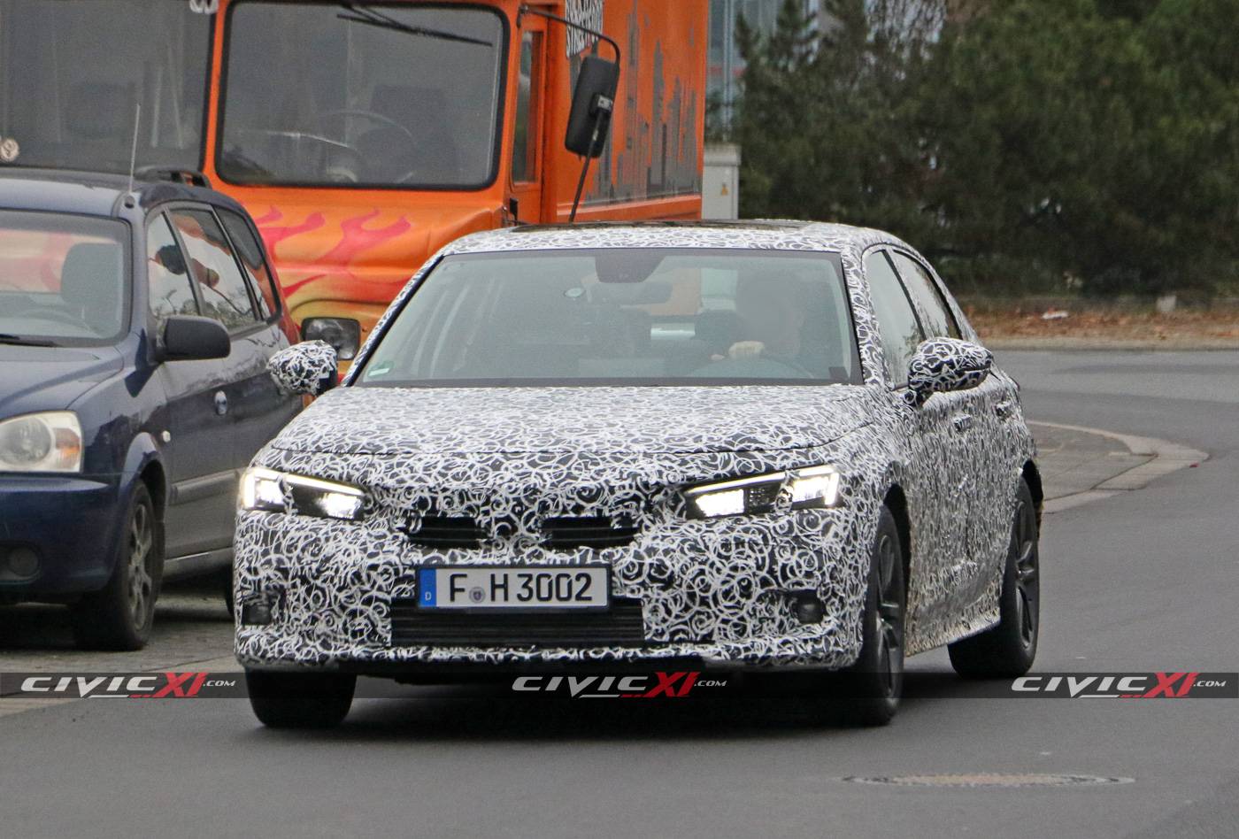 11th Gen Honda Civic Next-Generation 2022 Honda Civic Sedan Spied Testing in Germany 2022-Civic-Sedan-11th-Generation-Spied-Testing-Germany-1