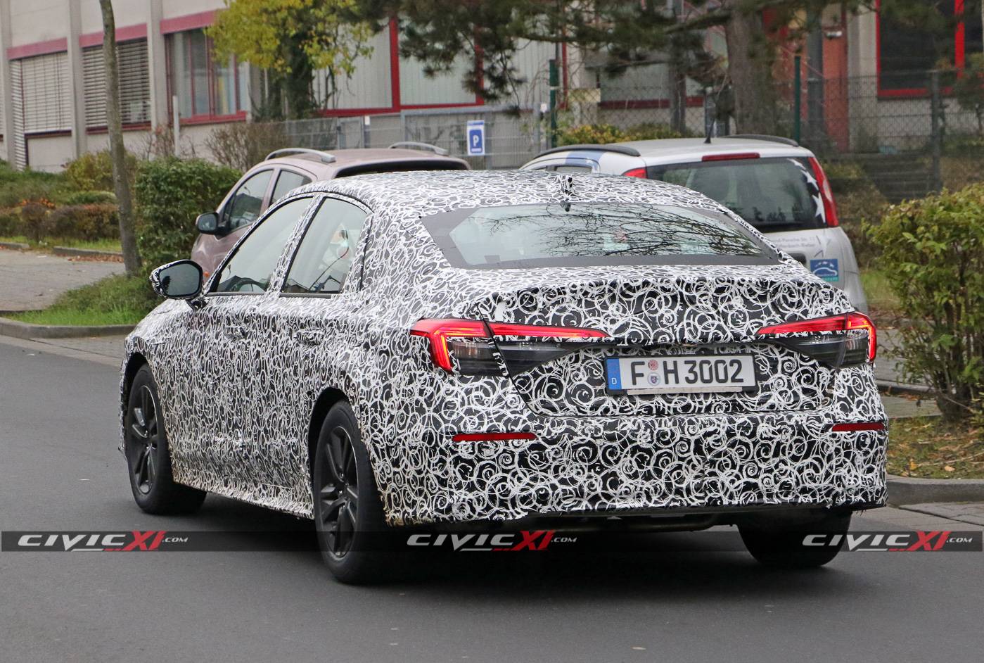 11th Gen Honda Civic Next-Generation 2022 Honda Civic Sedan Spied Testing in Germany 2022-Civic-Sedan-11th-Generation-Spied-Testing-Germany-13