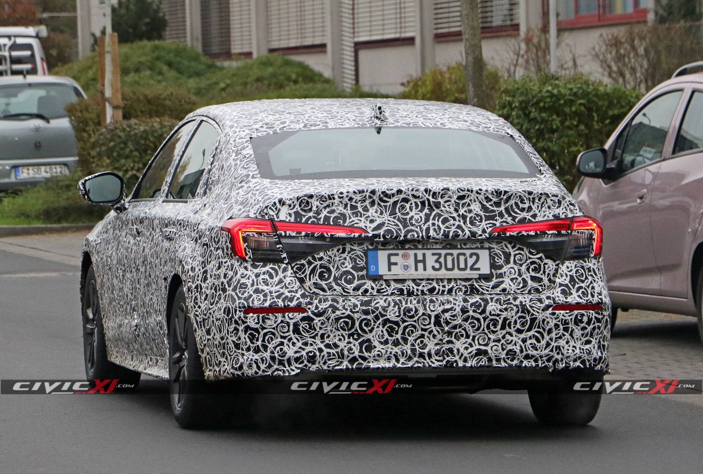 11th Gen Honda Civic Next-Generation 2022 Honda Civic Sedan Spied Testing in Germany 2022-Civic-Sedan-11th-Generation-Spied-Testing-Germany-14