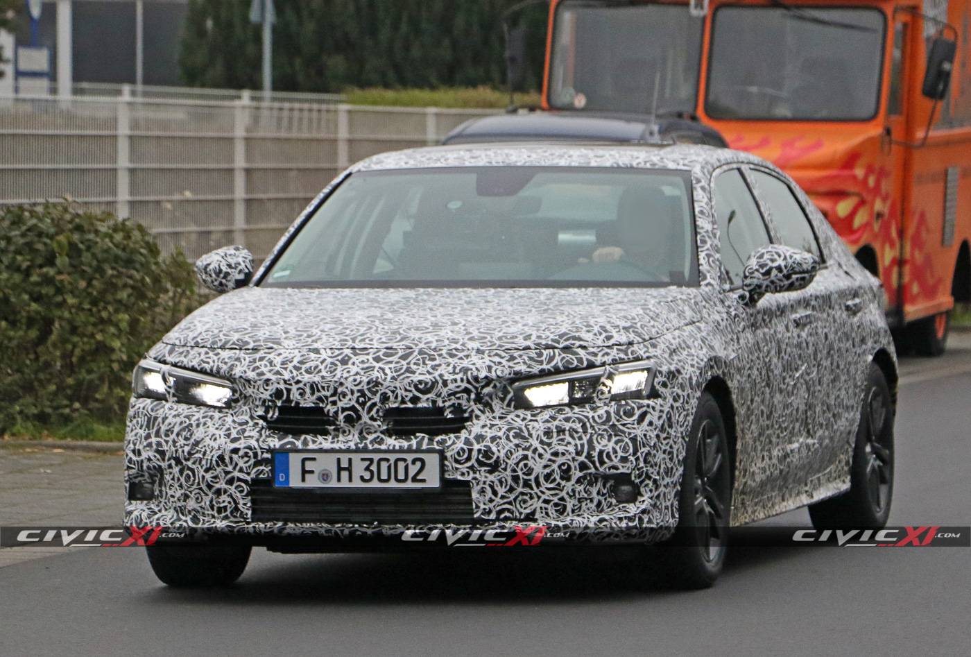 11th Gen Honda Civic Next-Generation 2022 Honda Civic Sedan Spied Testing in Germany 2022-Civic-Sedan-11th-Generation-Spied-Testing-Germany-3