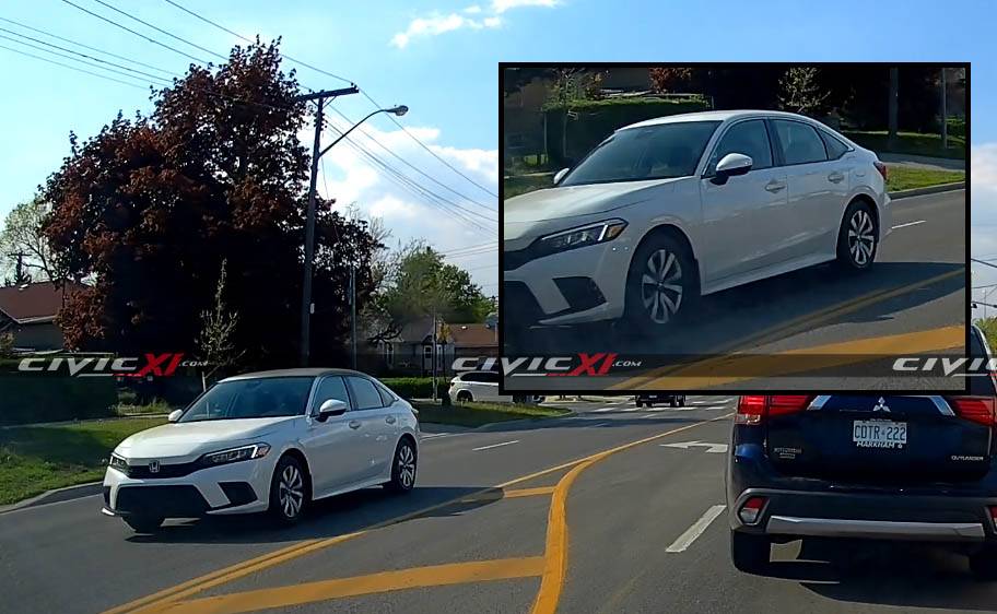 11th Gen Honda Civic 2022 Civic spotted on streets of Toronto, Canada 2022 civic sedan white