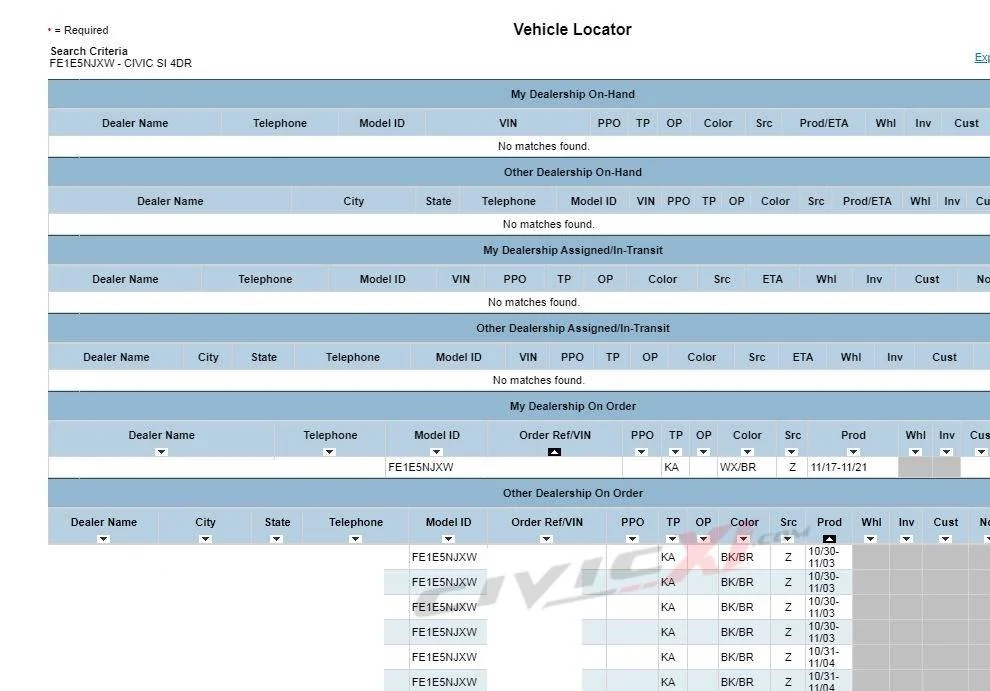 11th Gen Honda Civic 2022 Civic Si production begins 10/30! 2022-civic-si-production-build-dates