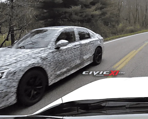 11th Gen Honda Civic 2022 Civic Si Test Mules Spotted Testing With Current Si Sedan 2022 Civic Si Sedan Spied 2