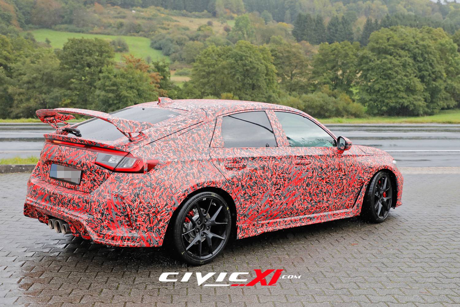 11th Gen Honda Civic ? 2022 Civic Type R Spied Inside & Out (First Interior Shots)! 265/30/19 tires revealed. 2022-civic-type-r-spied-interior-first-look-exterior-closeups-35