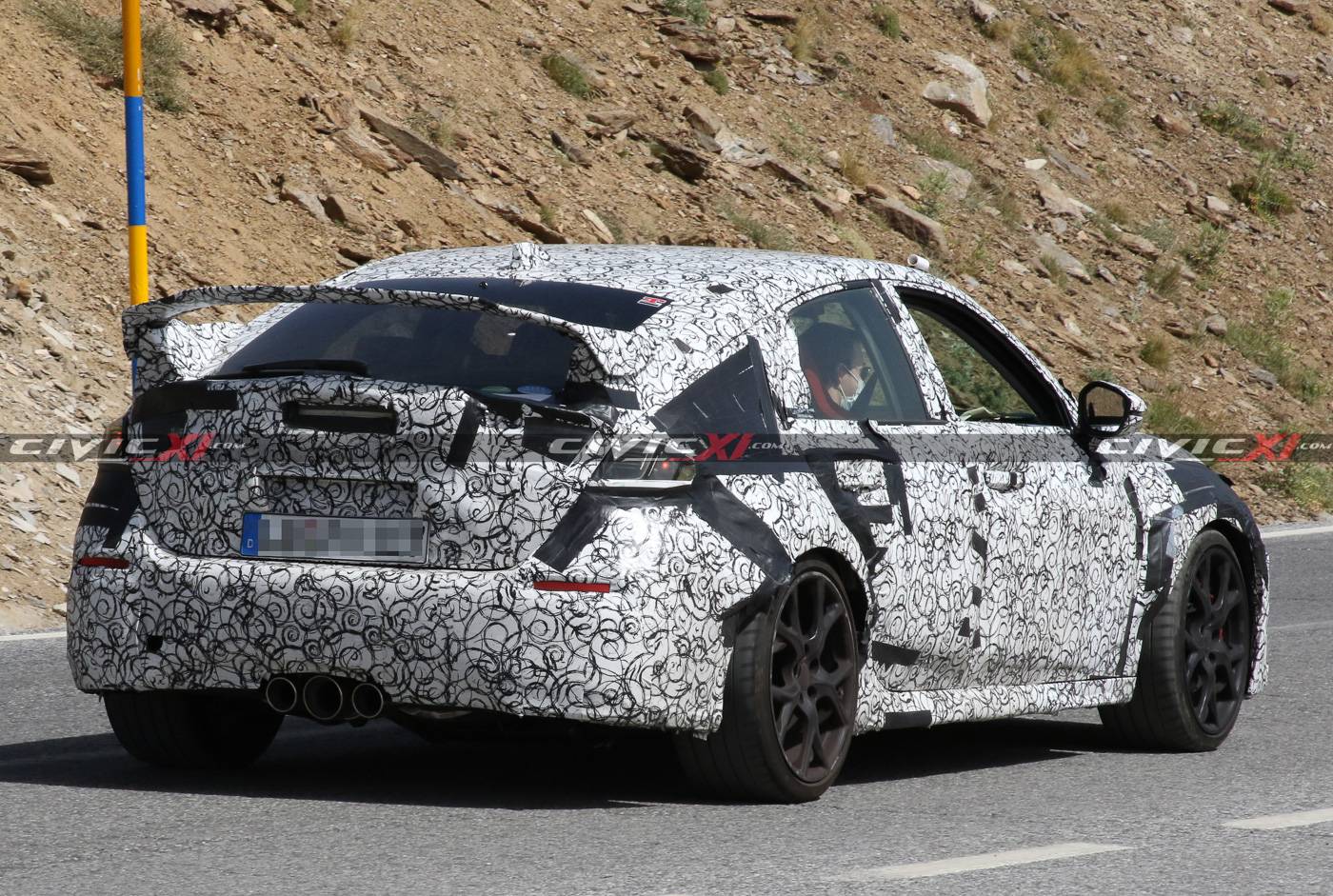 11th Gen Honda Civic Next Civic Type R Spied Testing in Southern Europe 2022-civic-type-r-testing-europe-29