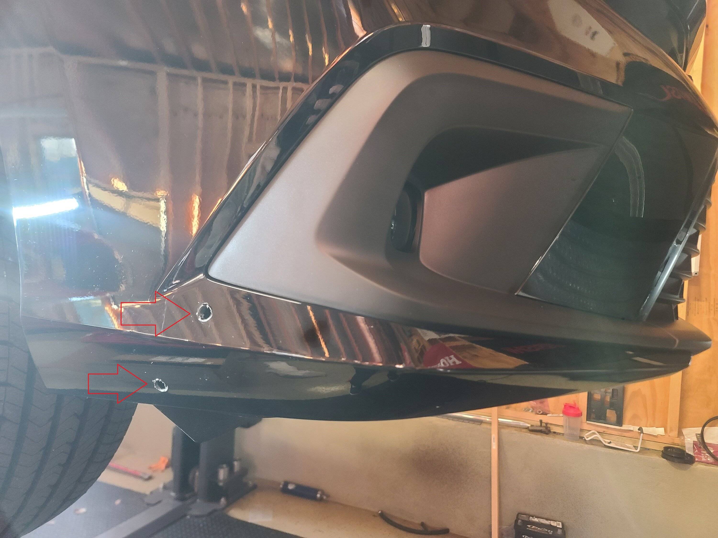 11th Gen Honda Civic An easier way to install HPD front under body spoiler 2022+ 20221221_153143