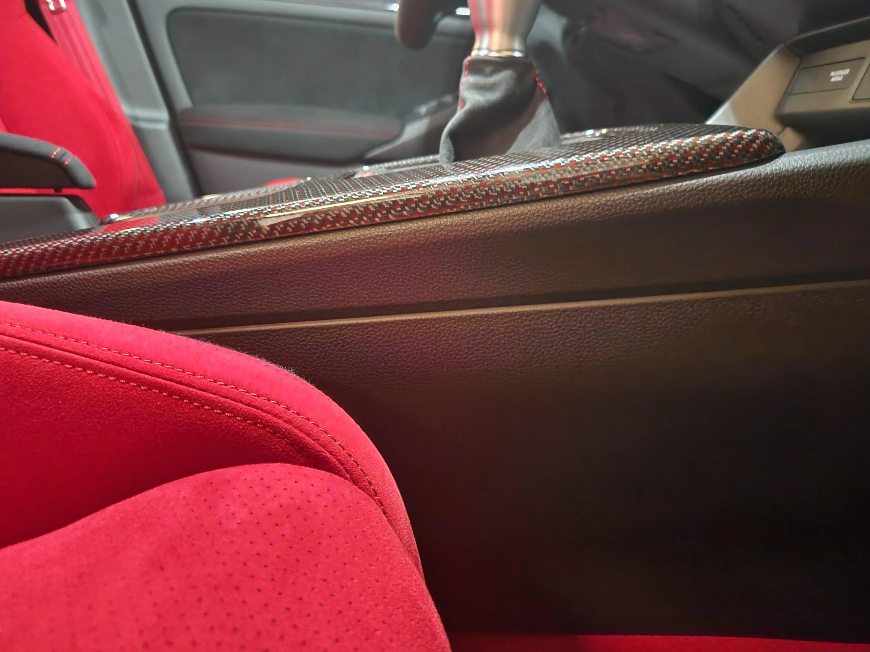 11th Gen Honda Civic Carbon Fiber Center console inlays. 20230724_095227