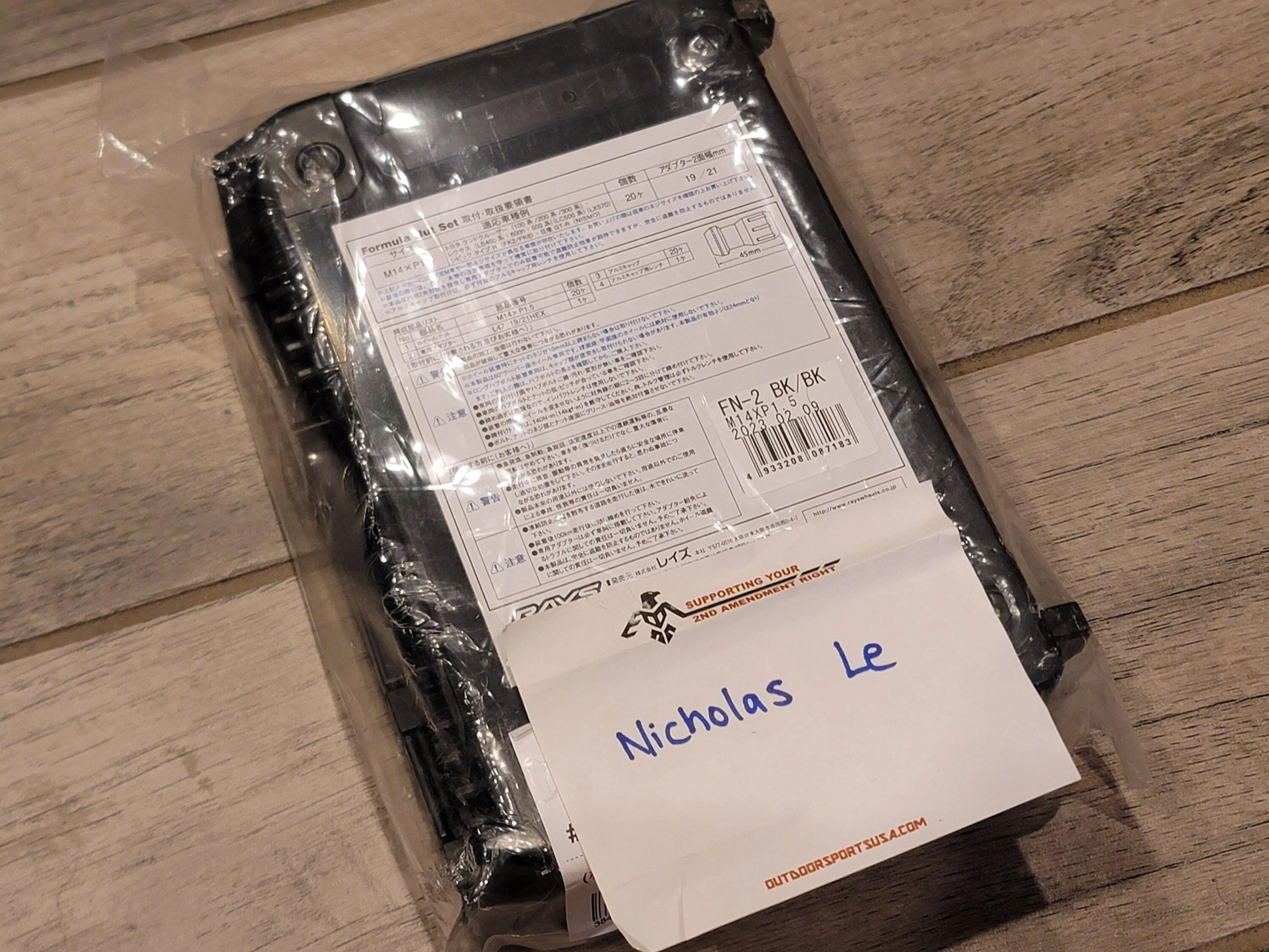 11th Gen Honda Civic (SOLD) Rays FN-II Formula Lug Nuts in Black (new) 20230901_183003