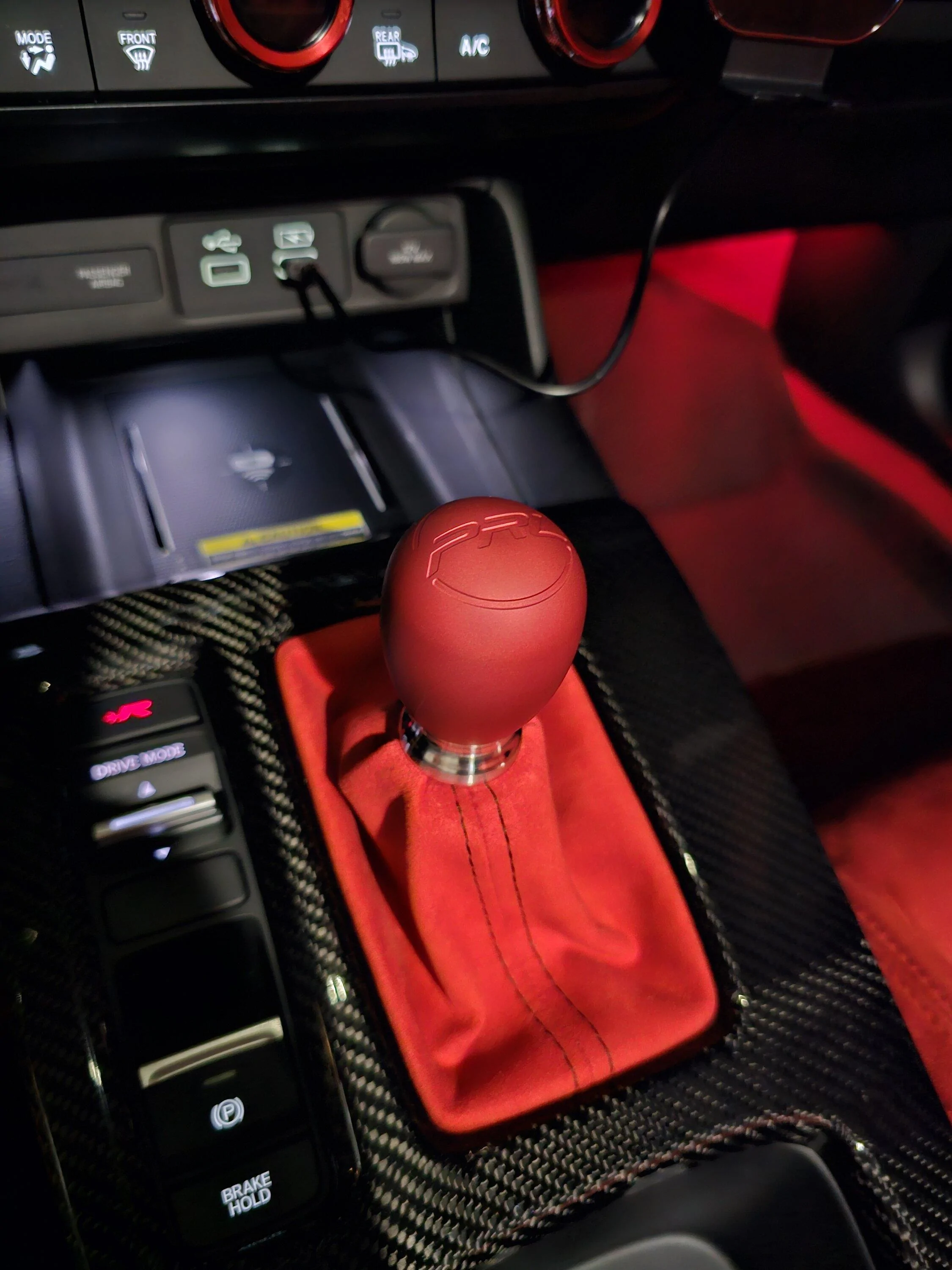 11th Gen Honda Civic PRL adjustable knob, Acuity base bushings and overland design boot installed. 20240110_185035