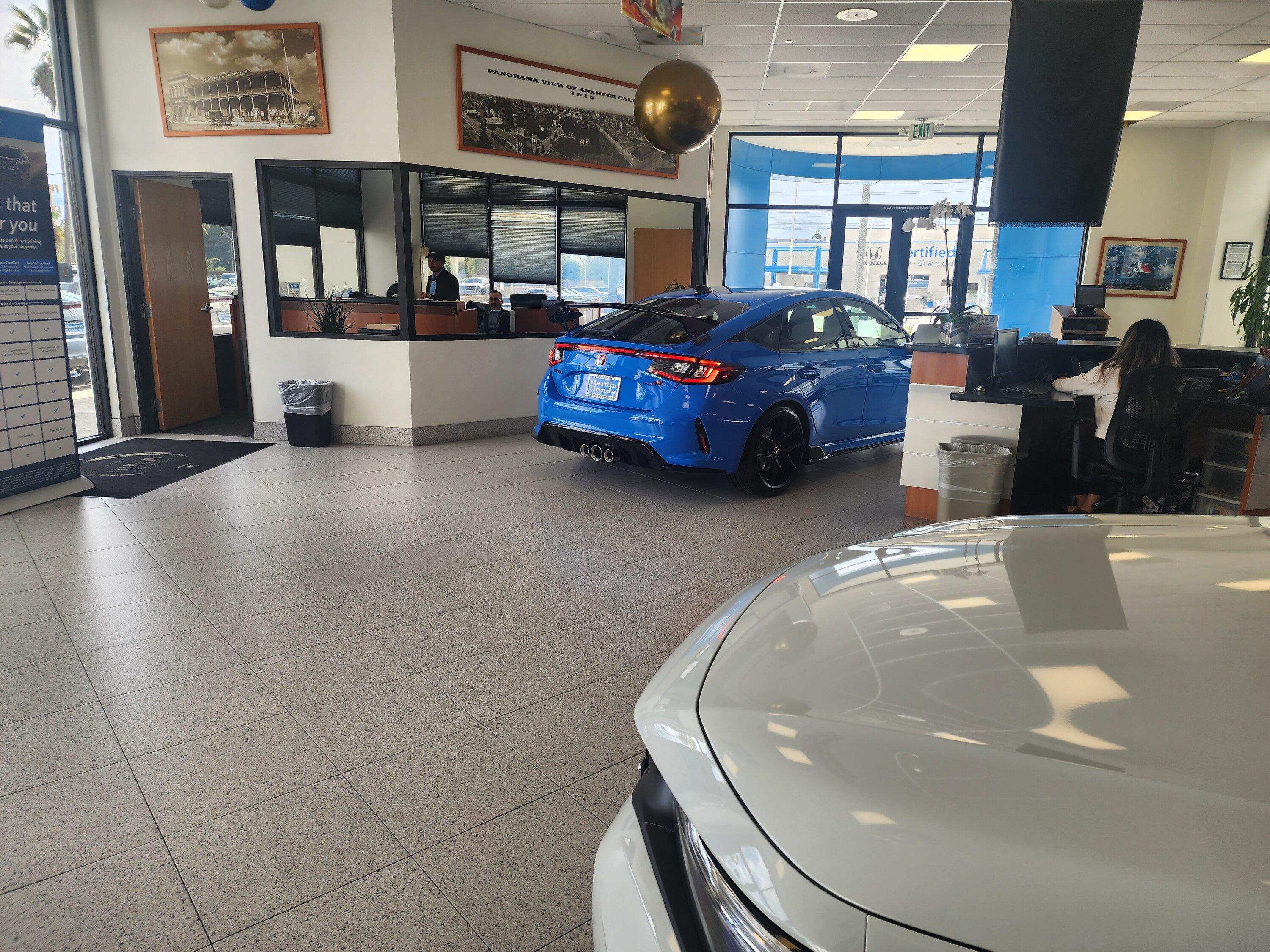 11th Gen Honda Civic Went in for an oil change... drove out with a Boost Blue 2024 Civic Type R 20240209_123248