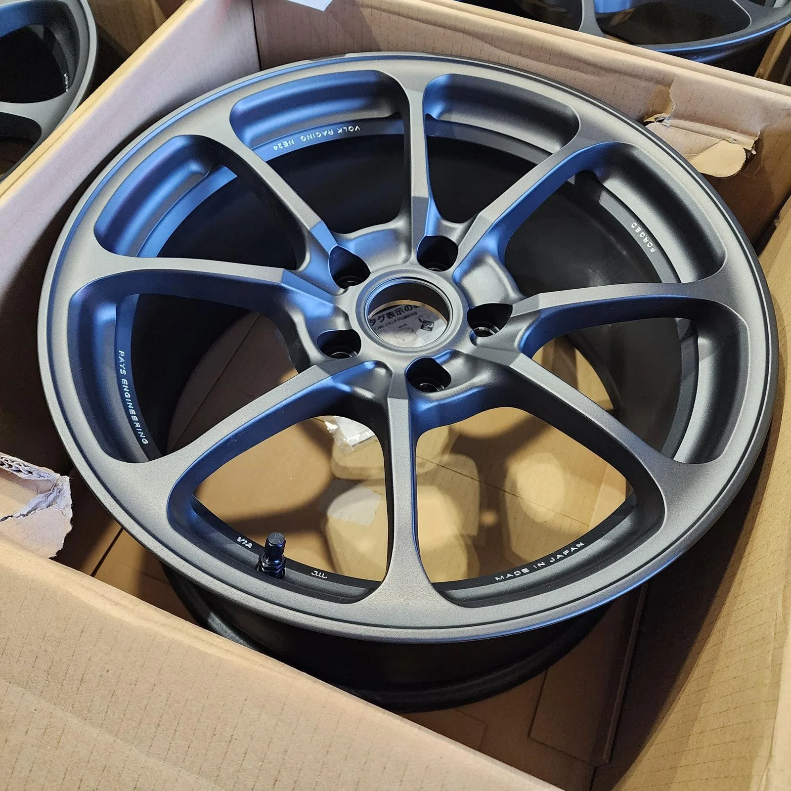 11th Gen Honda Civic VOLK NE24 18x9.5 ET45 Dark Matte Grey $2700 20240502_195452