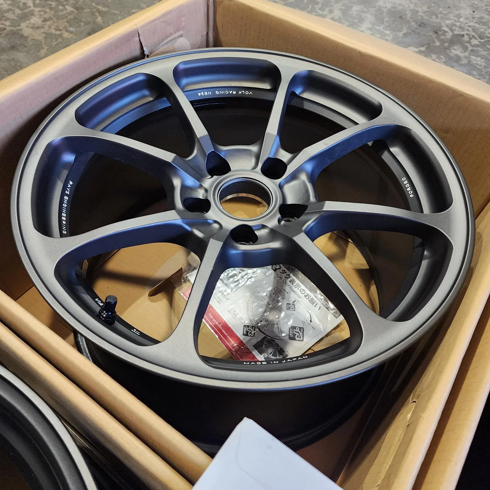 11th Gen Honda Civic VOLK NE24 18x9.5 ET45 Dark Matte Grey $2700 20240502_195503