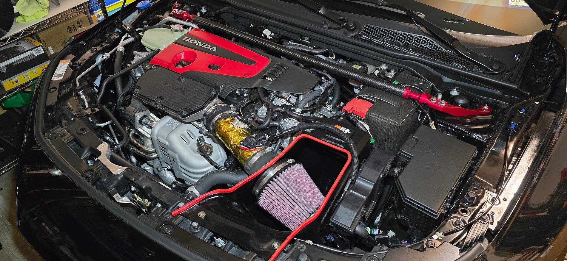 11th Gen Honda Civic SiroMoto Phase 2 Carbon Fiber strut bar installation experience on FL5 20240906_201704