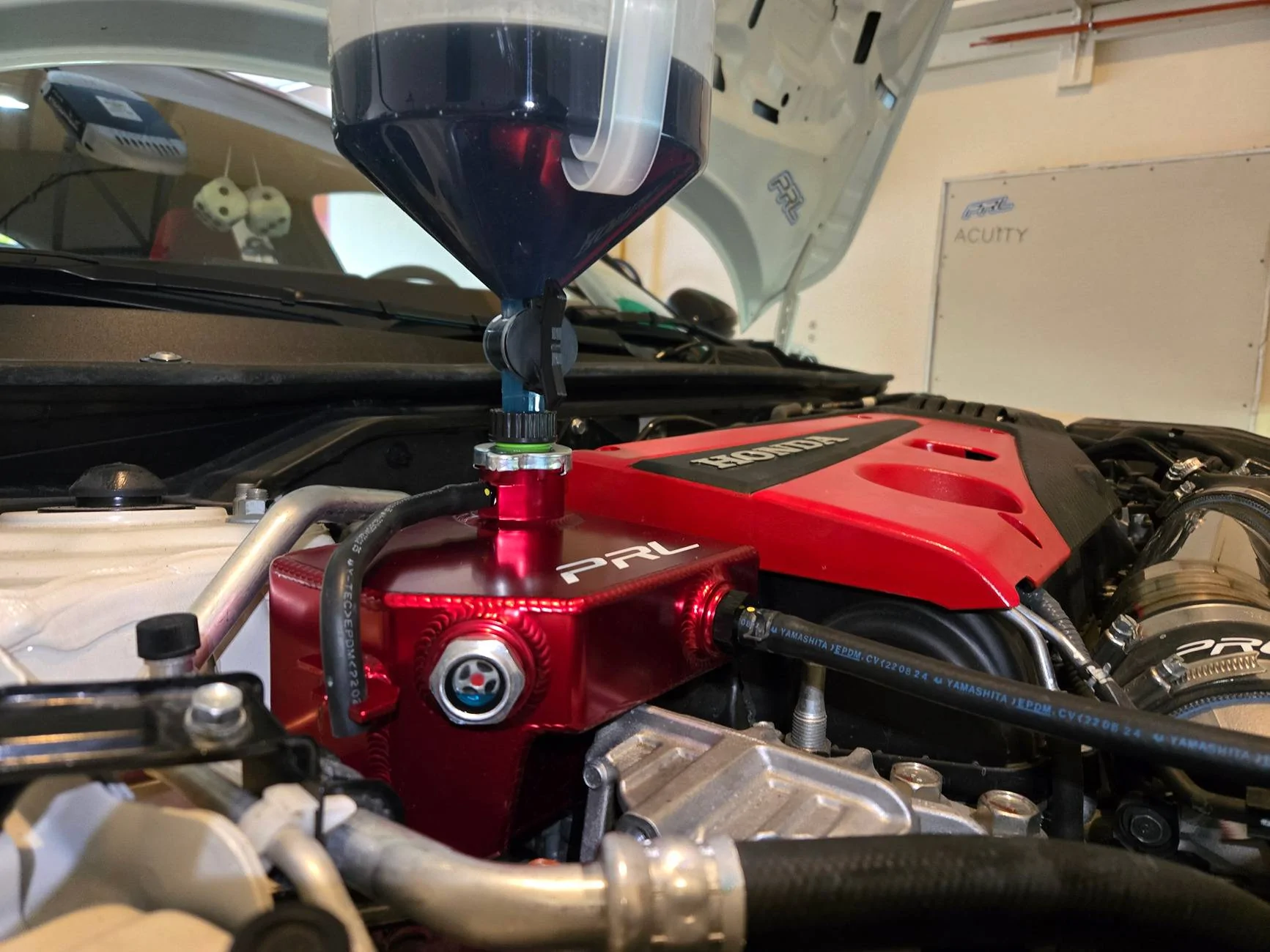 11th Gen Honda Civic PRL expansion coolant tank sight glass not working 20241124_104619