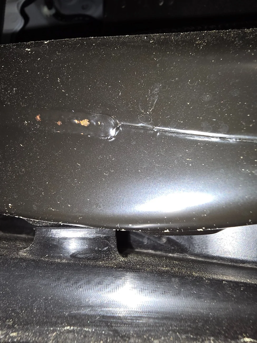 11th Gen Honda Civic Rust on frame welds and scuffs on metal 20250830_143901