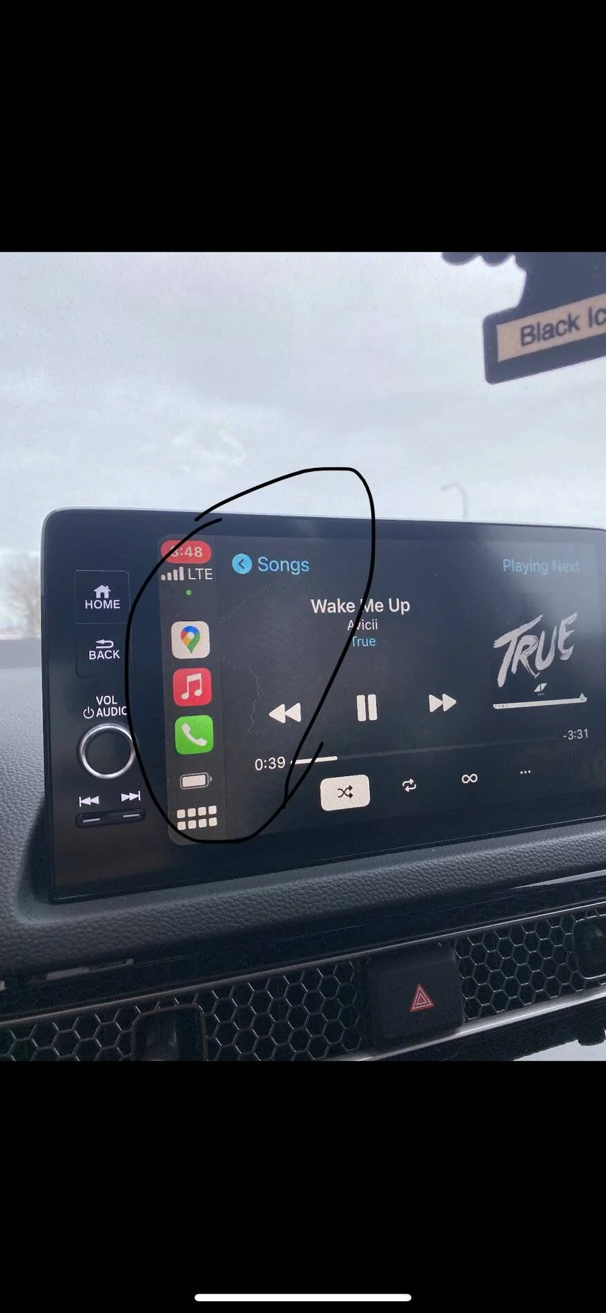 11th Gen Honda Civic Green lines on the 9' touchscreen 23460