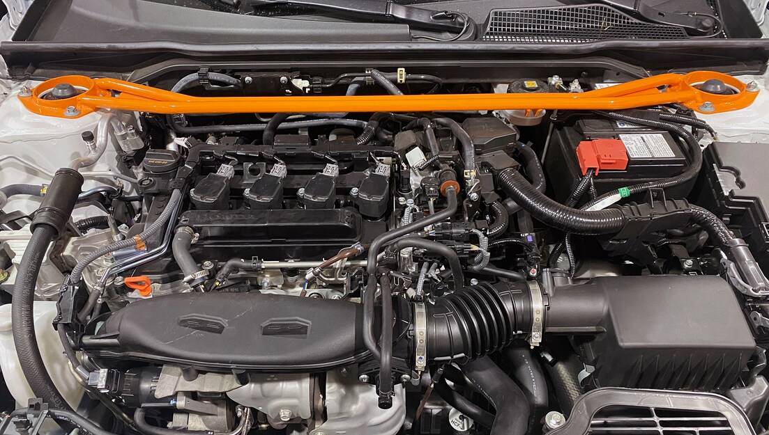 11th Gen Honda Civic 27WON Performance Tackles the New 2022 Honda Civic 27won-orange-strut-bar