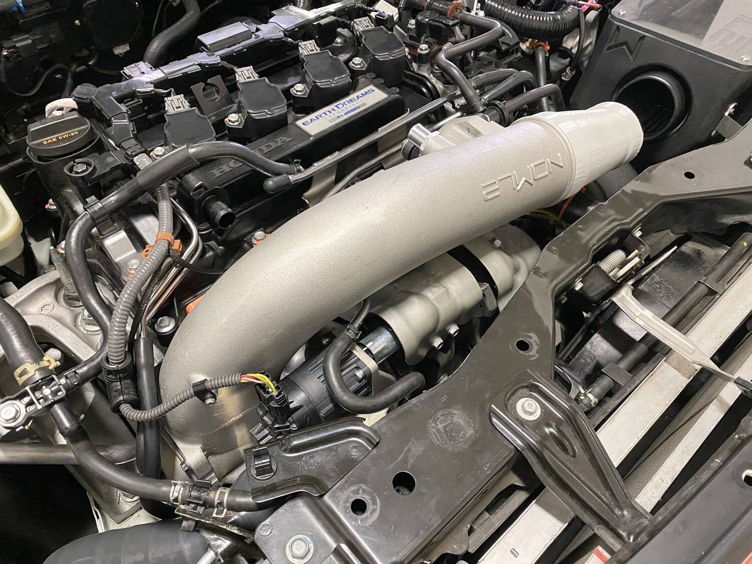 11th Gen Honda Civic 27WON - Testing the OE Turbo Inlet Pipe 27won-turbo-inlet-pipe-cast-installed