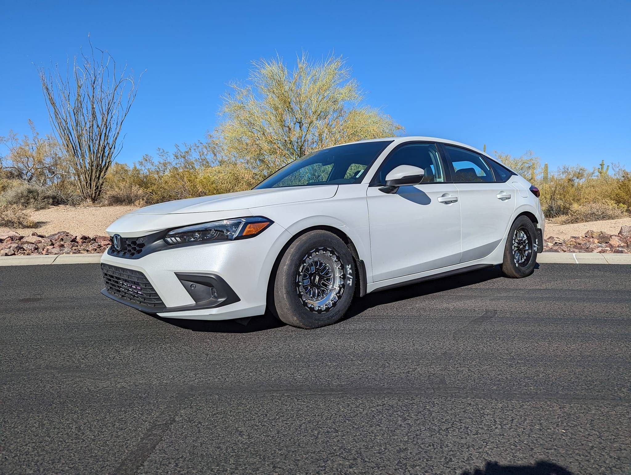 11th Gen Honda Civic Axion Industries Street/Drag setup Belak 15" wheels and slicks 289163051_5992455024101430_4439406551438545974_n
