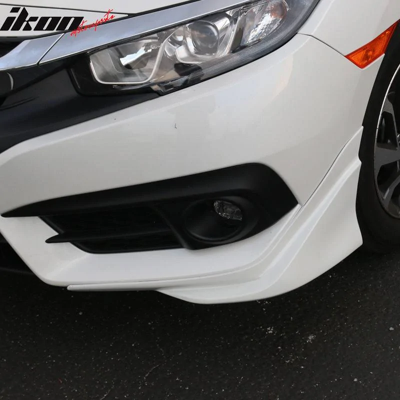 11th Gen Honda Civic 16-17 Civic 10th Gen Sedan and Coupe - CS Style Front Bumper Lip (PU) - BLF-HC164MD2P-PP 2_3