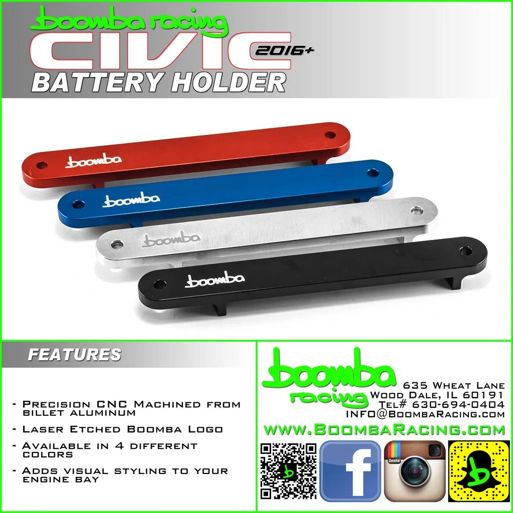11th Gen Honda Civic Battery Tie Downs Available Now! 2 Styles - Boomba Racing 32664534033_c390f37d8a_