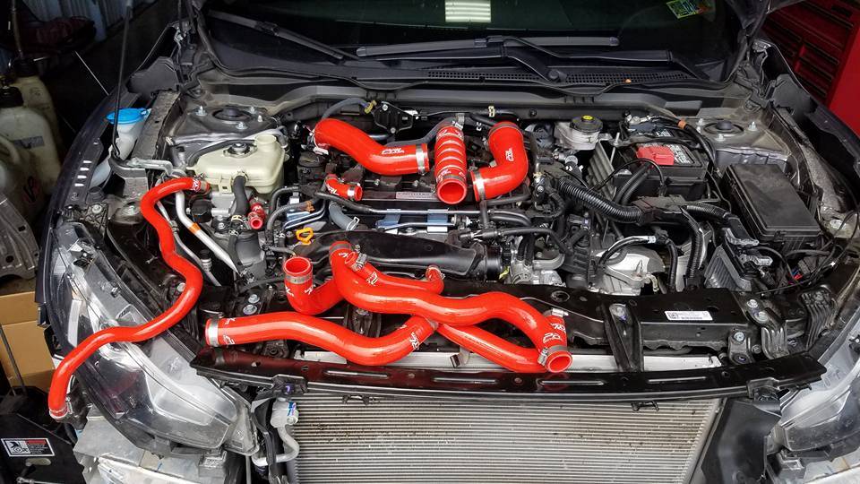 11th Gen Honda Civic PRL Motorsports 2016+ 1.5T Civic Coolant Hose Upgrade Kit 4