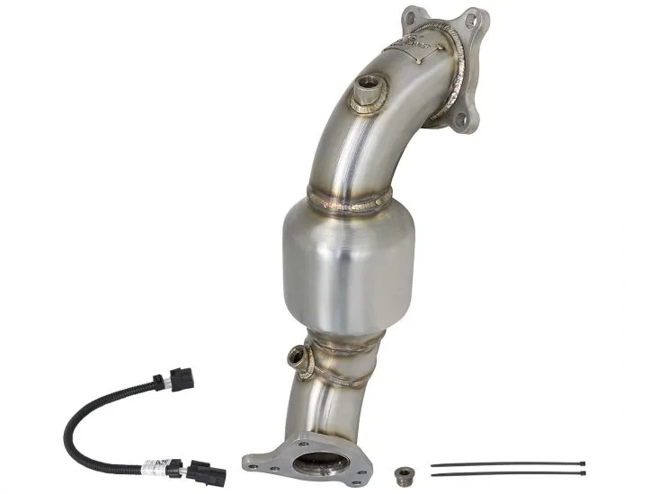 11th Gen Honda Civic aFe Power Twisted Street Series Steel Down-Pipe: With HFC: 1.5L Turbo 48-36604-HC_733x550