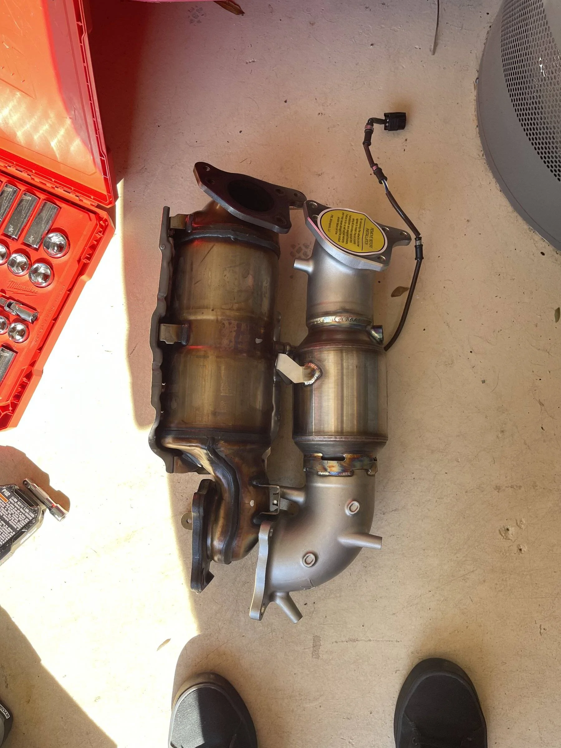 11th Gen Honda Civic PRL HV Downpipe and Front Pipe install in 2022 Civic Sport Touring 628D2872-1B06-412F-AB5E-1E26AC498196