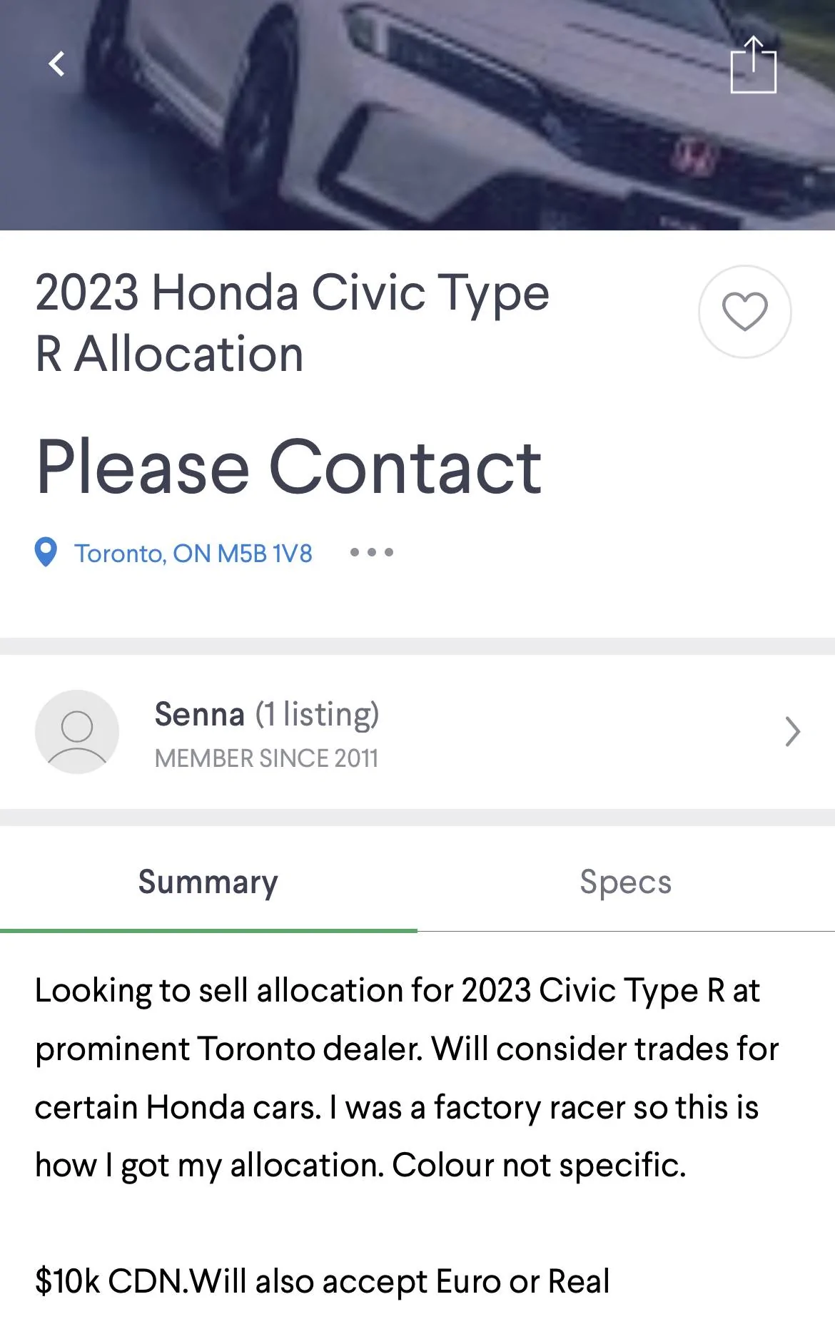 11th Gen Honda Civic 2023 Civic Type R Waitlist / Deposit / Reservations List - Check in here! 85B0C9D4-9A3A-4864-8220-44782A954486