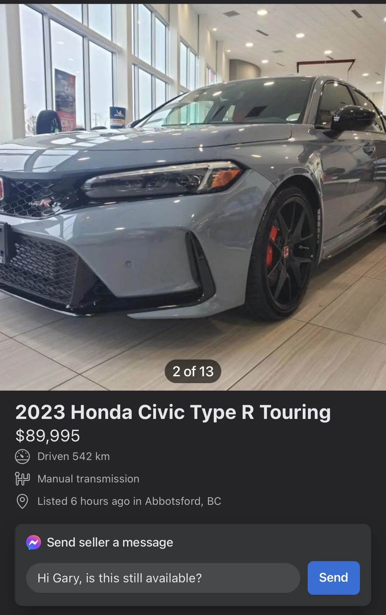 11th Gen Honda Civic Canadian dealer asked what colour Type R I want 97858642-271C-49CC-BD42-8727A7DE9845