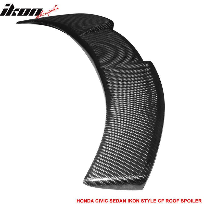 11th Gen Honda Civic 16-17 Civic 10th Gen Sedan - IKON Style Roof Spoiler (Carbon Fiber) - ASR-HC164IK-CF ASR-HC164IK-CF-2