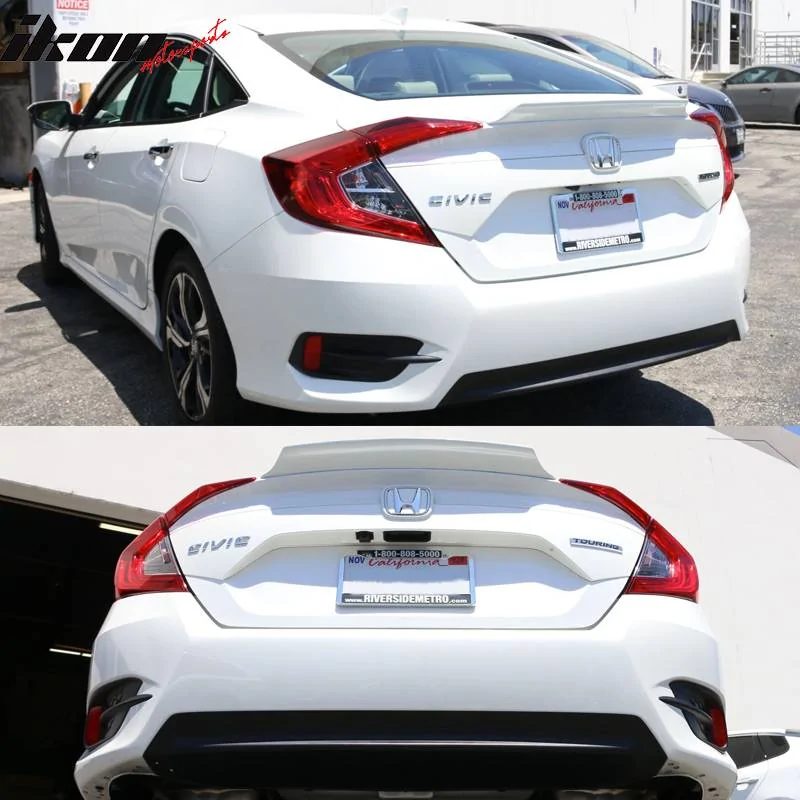 11th Gen Honda Civic 16-17 Civic 10th Gen Sedan - IKON Style Trunk Spoiler High Kick (FRP) - AST-HC164IK-FRP AST-HC164IK-FRP-5