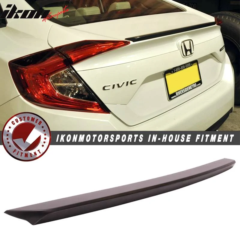 11th Gen Honda Civic 16-17 Civic 10th Gen Sedan - OE Style Trunk Ducklip Spoiler (ABS) - AST-HC164OE-A AST-HC164OE-A-1