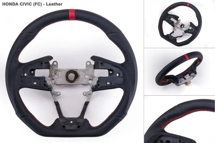 11th Gen Honda Civic Buddy Club 16-18 Civic Sport Steering Wheels |Carbon Fiber | Leather BCS-BC08-RSSWFC-L2_750x500