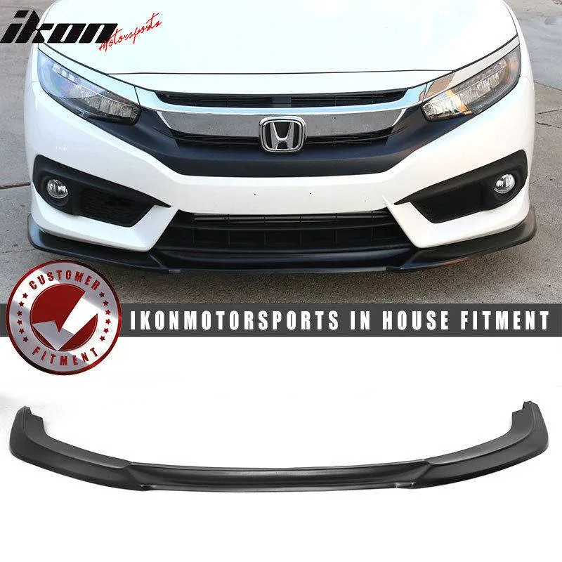 11th Gen Honda Civic 16-17 Civic 10th Gen Sedan - GT Style Front Bumper Lip (PU) - BLF-HC164GT-PU - UPDATED VERSION2 BLF-HC164GT-PU-1
