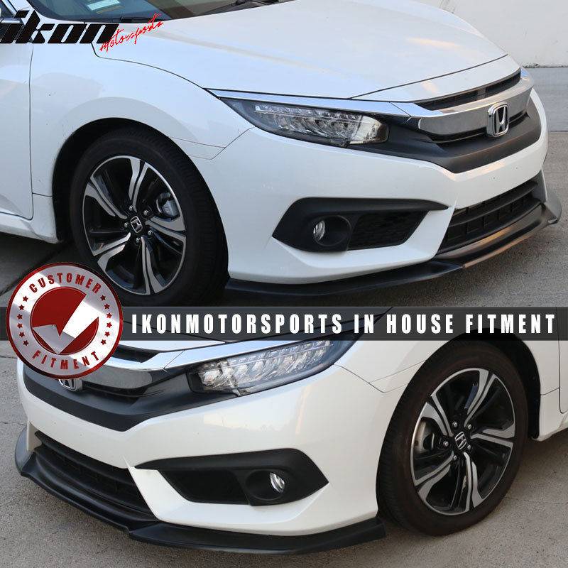 11th Gen Honda Civic 16-17 Civic 10th Gen Sedan - GT Style Front Bumper Lip (PU) - BLF-HC164GT-PU - UPDATED VERSION2 BLF-HC164GT-PU-2