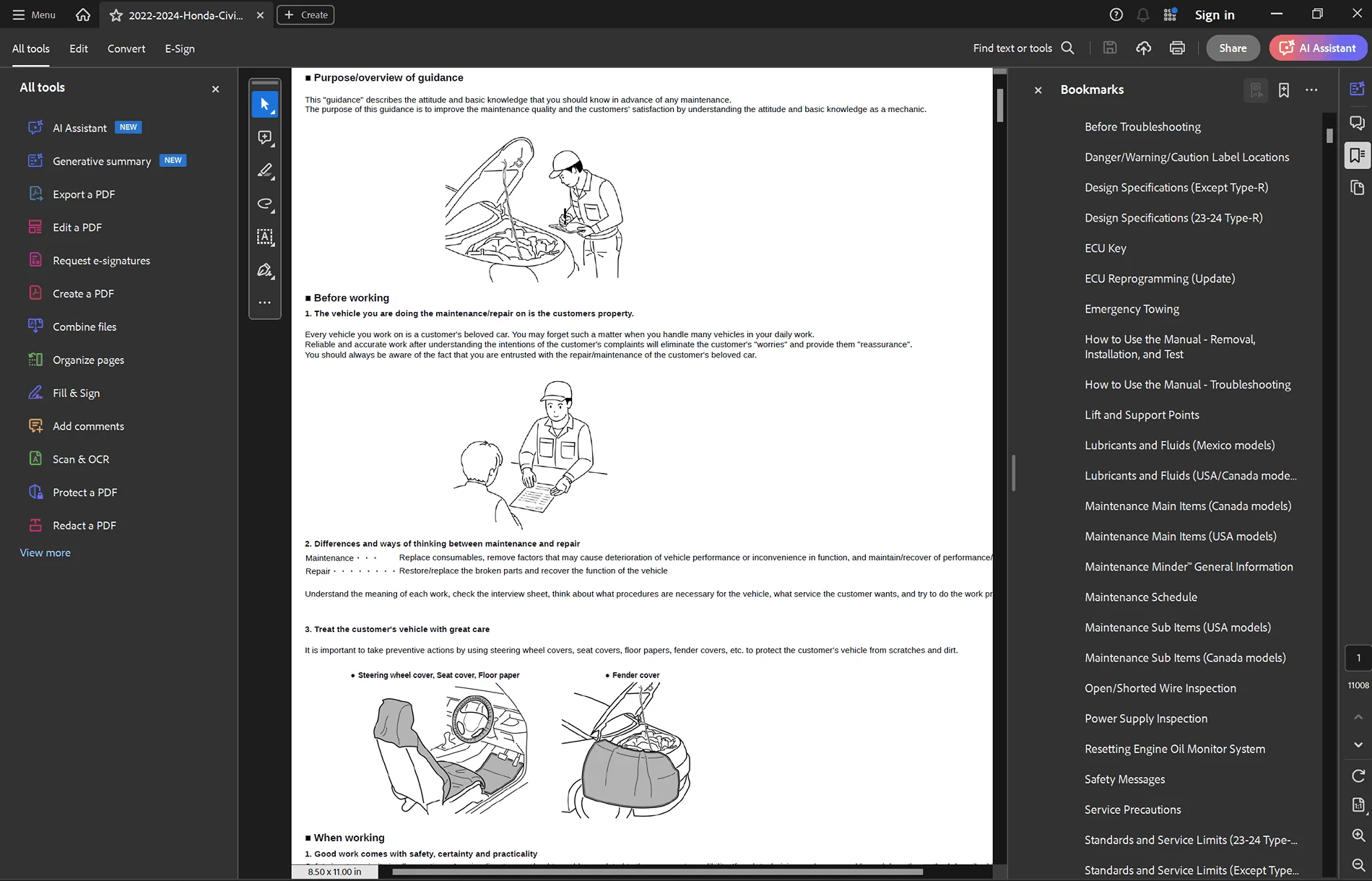 11th Gen Honda Civic Service Manual for FL5 Civic Type R [PDF Download] boomarks