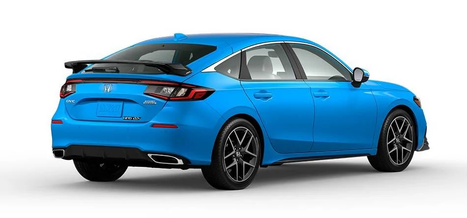 11th Gen Honda Civic Civic Hatchback Tailgate Spoiler Boost-Blue-Rear-Black-Wing