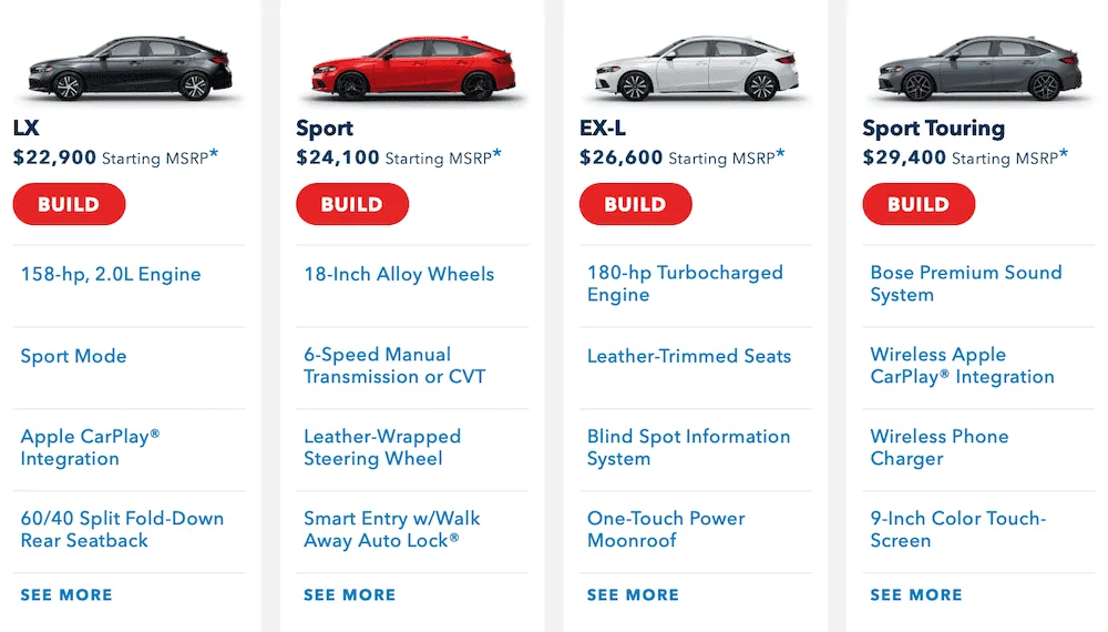 11th Gen Honda Civic Build & Price for 2022 Civic Hatchback Now Live build-your-2022-honda-civic-hatchback