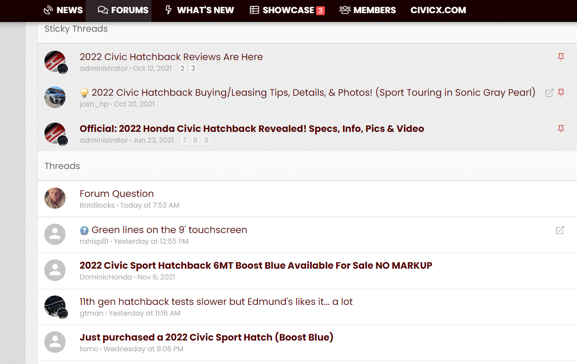 11th Gen Honda Civic Forum Question Capture.GIF