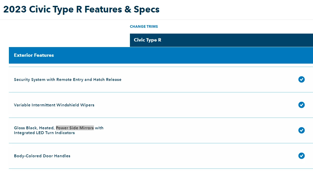 11th Gen Honda Civic Online Build & Price Configurator is live for 2023 Civic Type R Captur