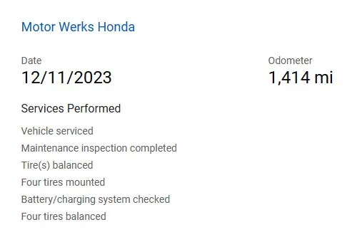 11th Gen Honda Civic SOLD carfax-info-tiremount