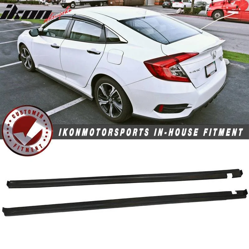 11th Gen Honda Civic 16-17 Civic 10th Gen Sedan - TCS Style Front Lip+Side Skirts+Rear Diffuser (PU) - CB-A010998 CB-A010998-3