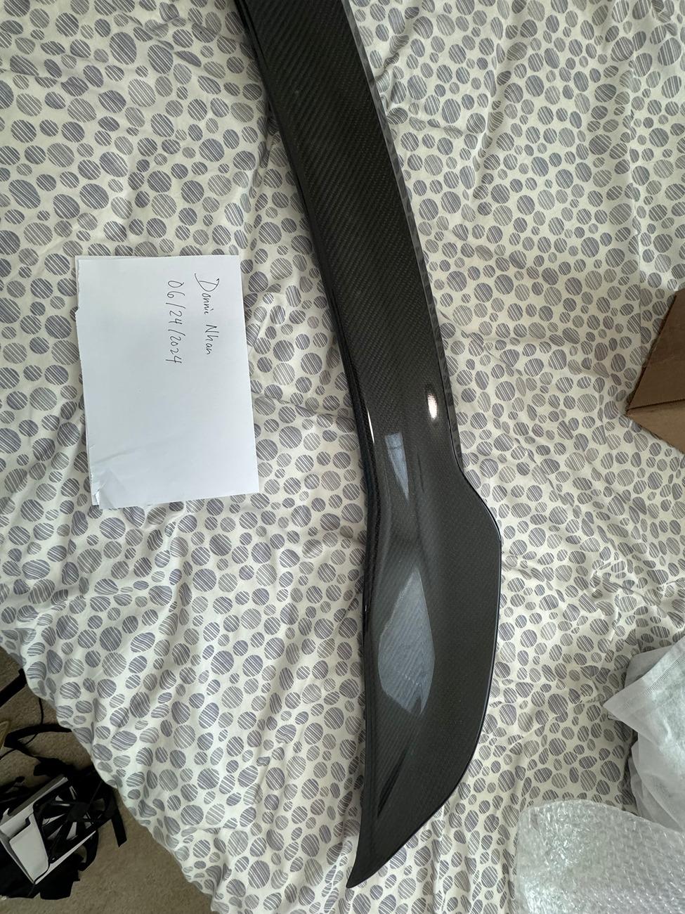 11th Gen Honda Civic FS: CF Wing, CF Mirror Caps, CF Interior Pieces, Gloss Black Window Pillars, JetsVinyl, and Lasfit Reverse Lights CF Wing v2.JPG