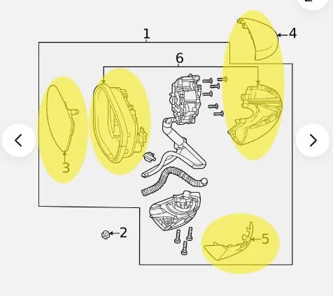11th Gen Honda Civic Parts and advice for replacing side mirror housing? civic mirror assembly