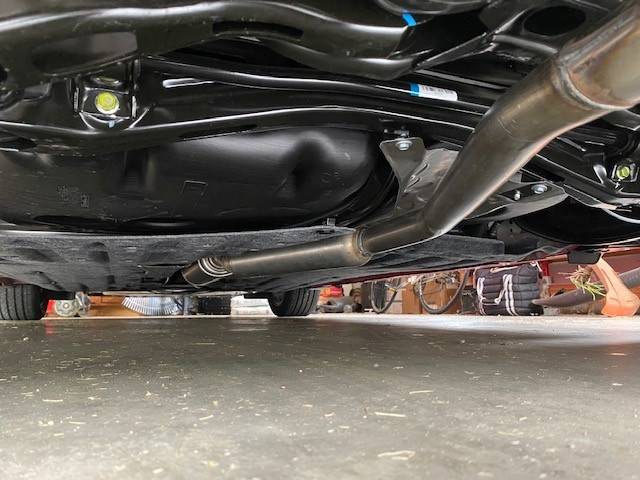 11th Gen Honda Civic 2022 Civic EX exhaust modified with Magnaflow muffler and custom tail pipes Civic muffler