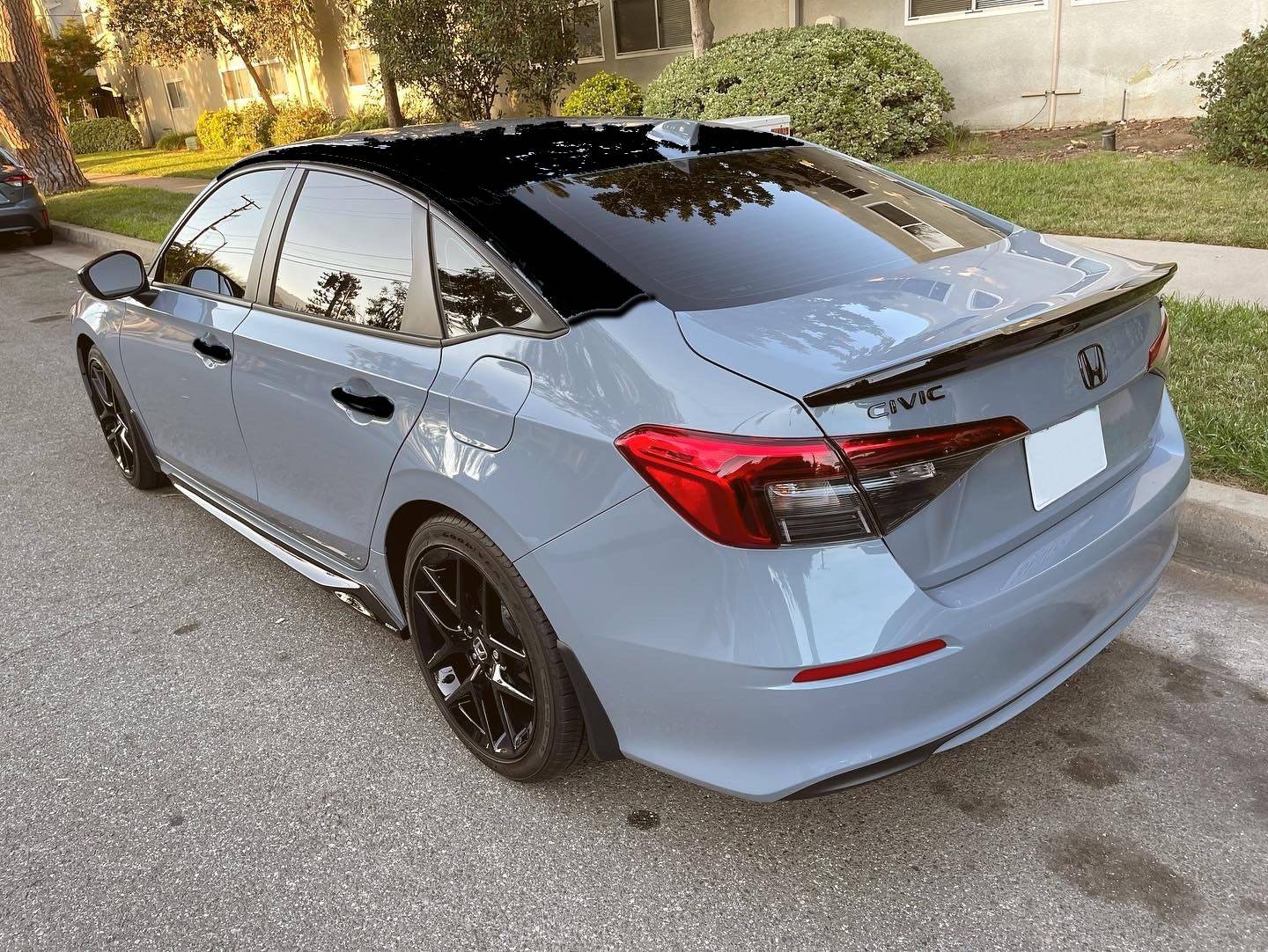 11th Gen Honda Civic SGP with black roof/hood/door handles in Photoshop civic rear