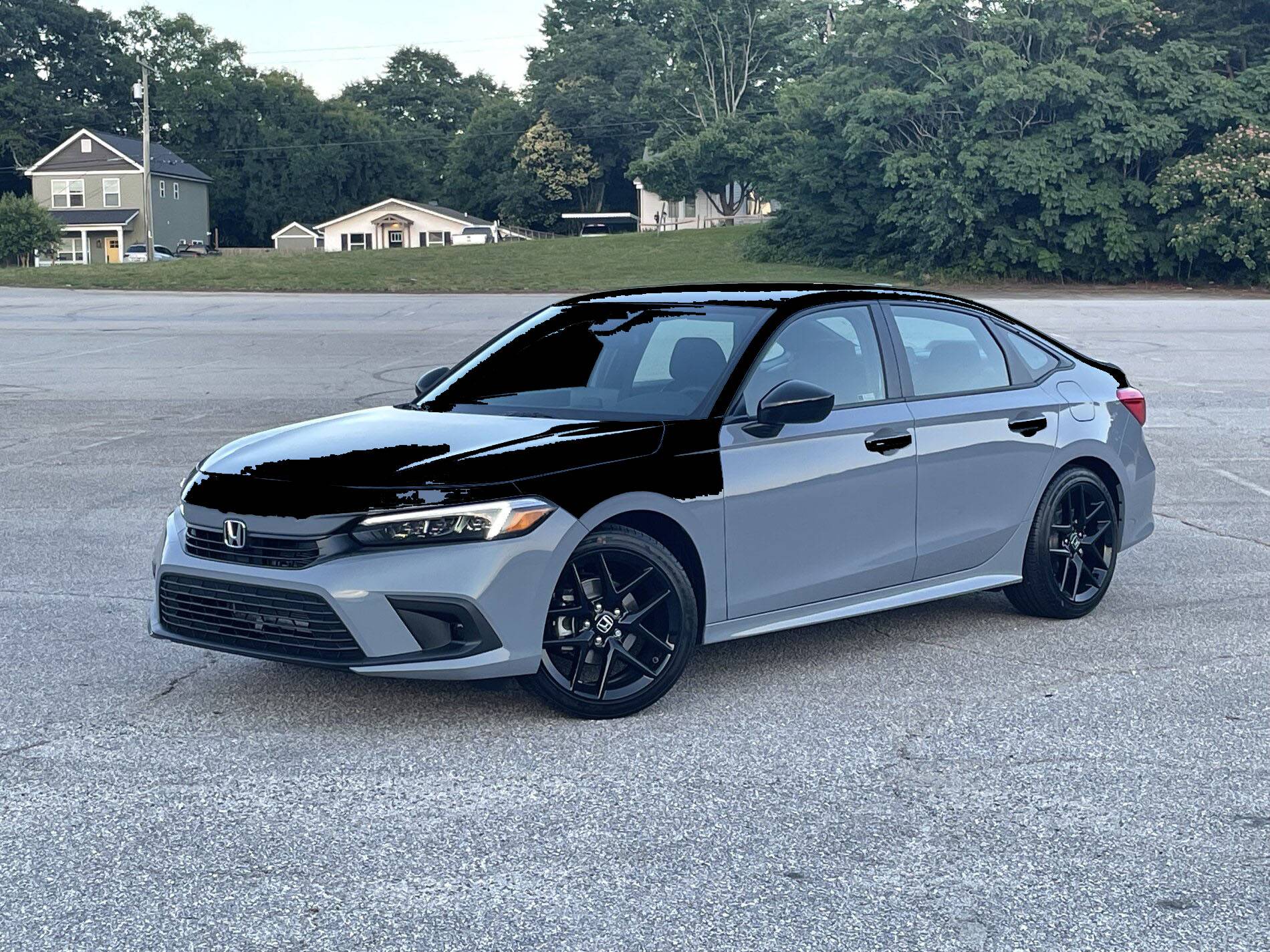 11th Gen Honda Civic SGP with black roof/hood/door handles in Photoshop civic si edited blk roof