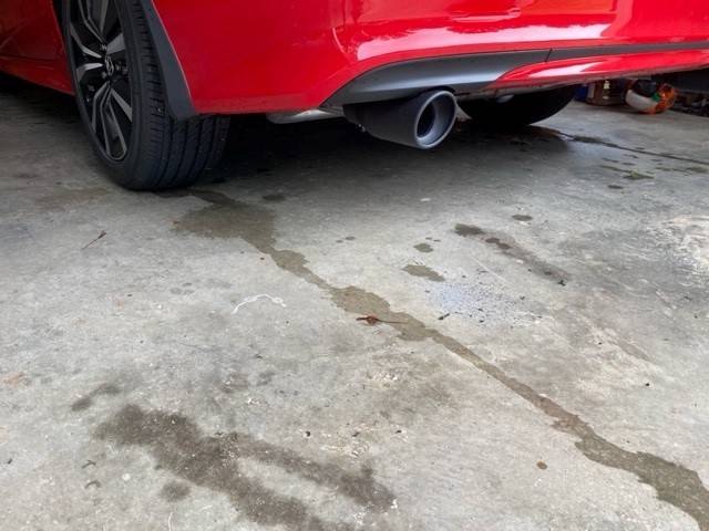 11th Gen Honda Civic 2022 Civic EX exhaust modified with Magnaflow muffler and custom tail pipes Civic ti
