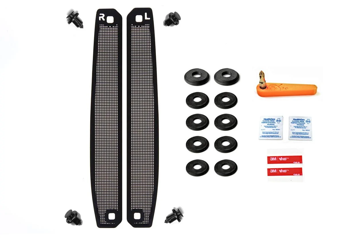 11th Gen Honda Civic FX3D rock guards Civic-TypeR-FL5-rock-guards-hardware-mesh